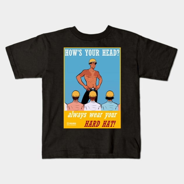 How's Your Head? Kids T-Shirt by BUSTLES MOTORCYCLE